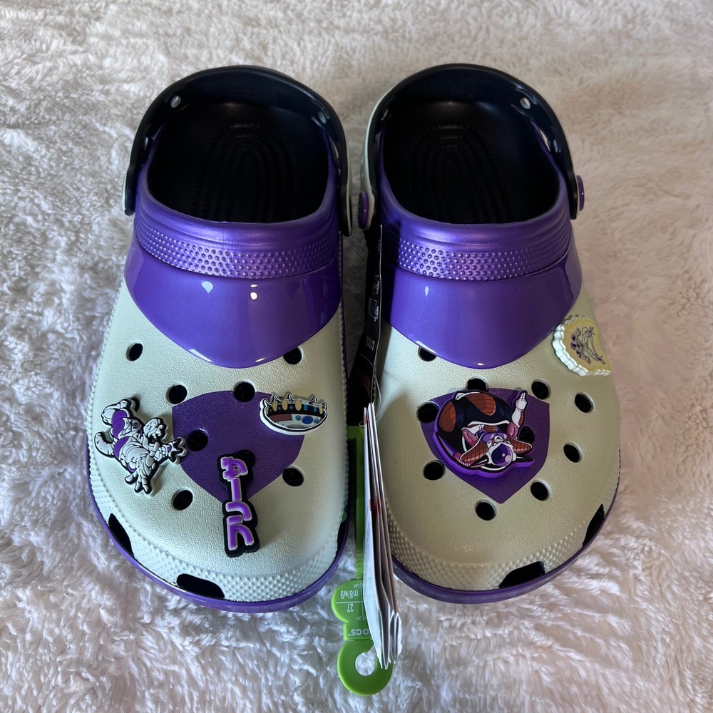 Crocs Dragon Ball Z Frieza Classic Clogs Purple White Mens 9 Women 11 211202-90H